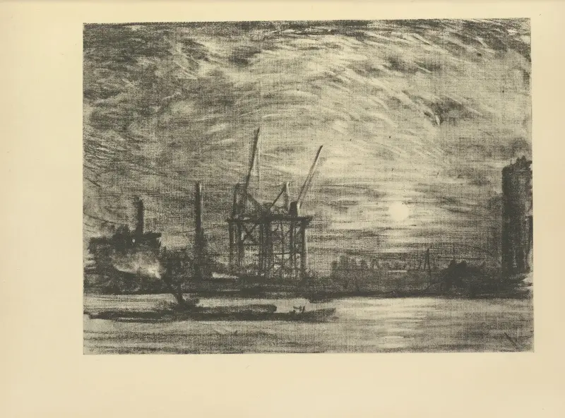 Sunset over Waterloo von Joseph Pennell