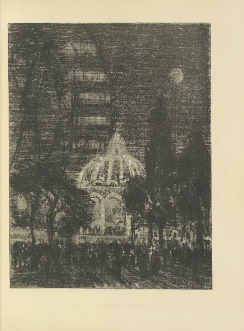 The Big Wheel, Earl’s Court av Joseph Pennell