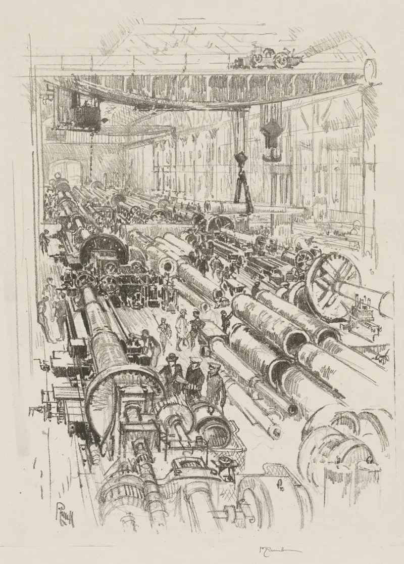 The Gun Shop av Joseph Pennell