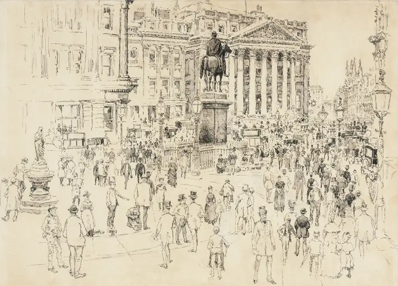 The Mansion House, hem för Lord Mayor av Joseph Pennell