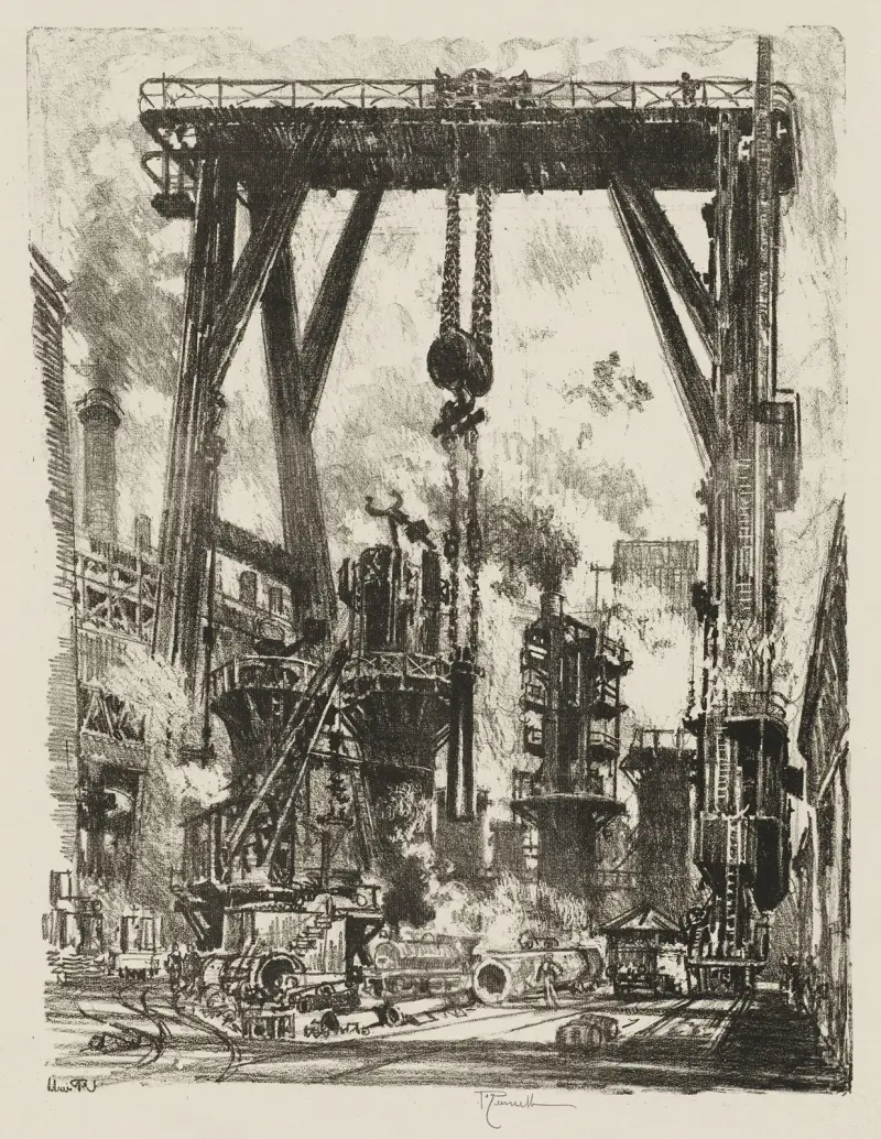 The Old Gun Pit av Joseph Pennell