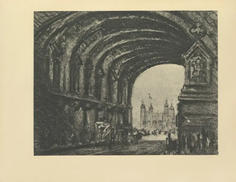 Tornet, från Tower Bridge av Joseph Pennell