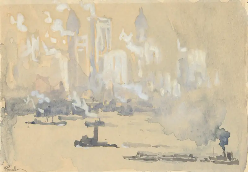 Bogserbåtar av Joseph Pennell