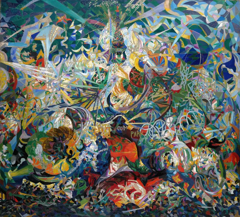 Lichterschlacht, Coney Island, Mardi Gras von Joseph Stella