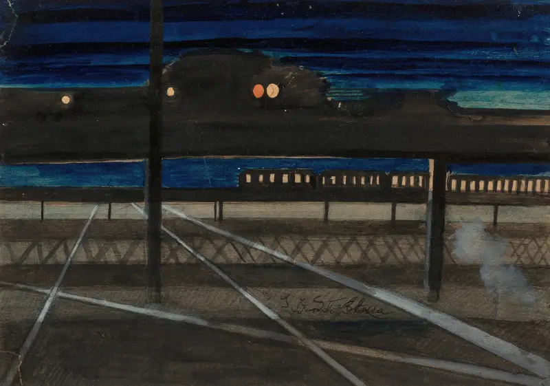Elevated Railroad von Joseph Stella