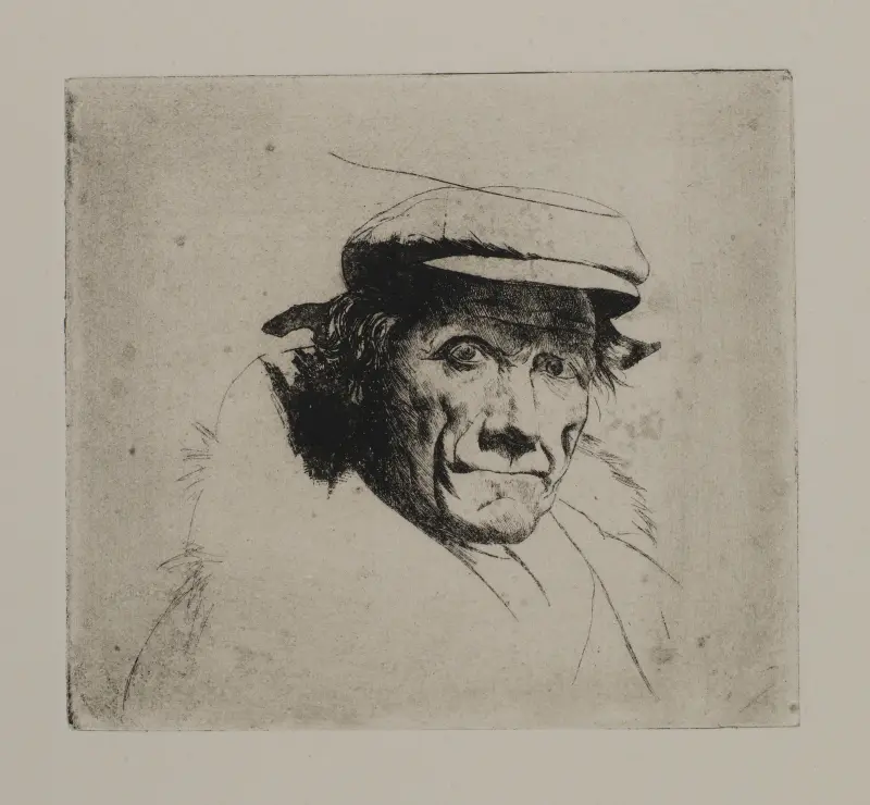 Man with Cap and Fur Collar av Joseph Stella