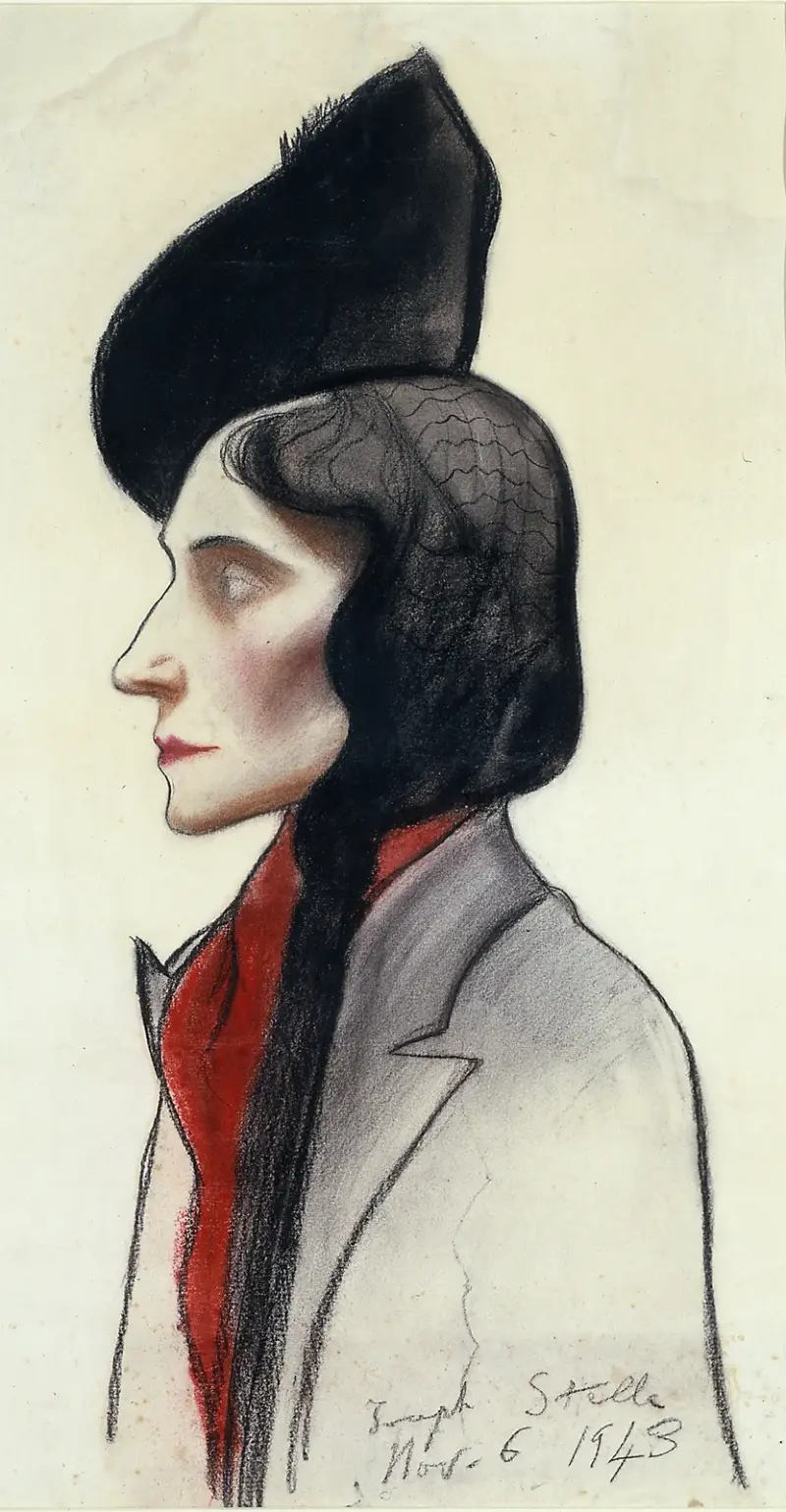 Porträtt av Clara Fasano, 1943 av Joseph Stella
