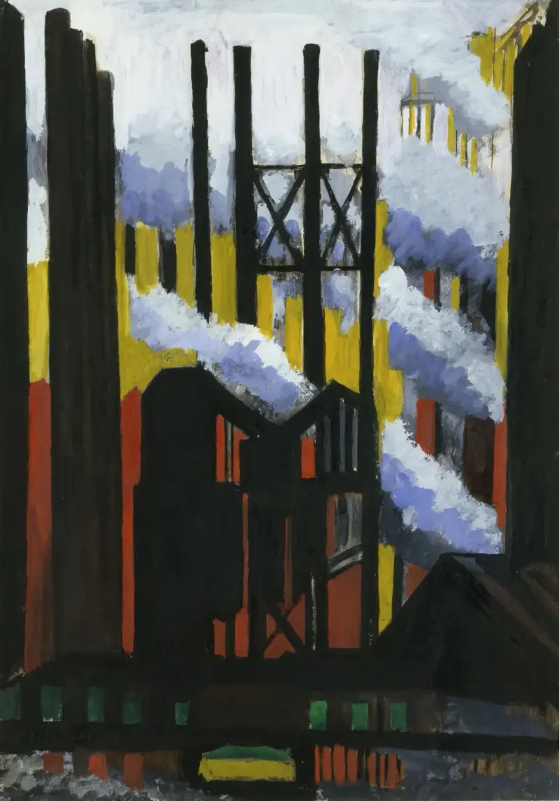 Steel Mill av Joseph Stella