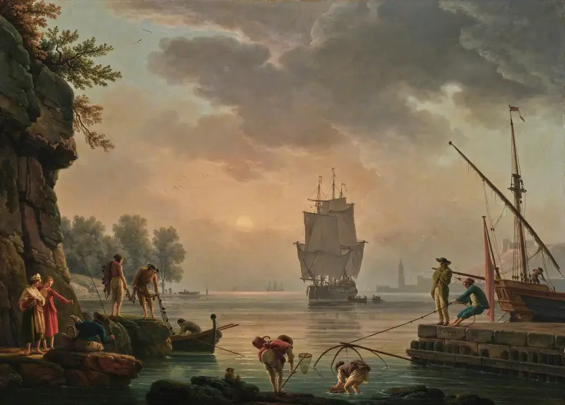 En dimmig scen av Claude-Joseph Vernet