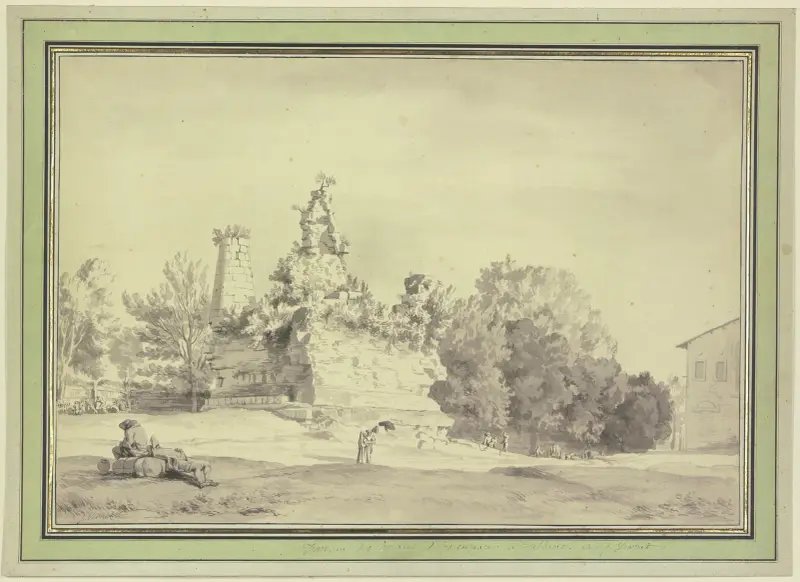 Grabmal der Horatier und Curiatier av Claude-Joseph Vernet