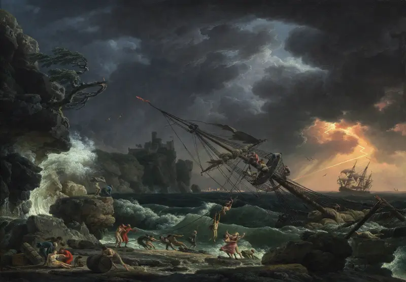Skeppsbrottet av Claude-Joseph Vernet