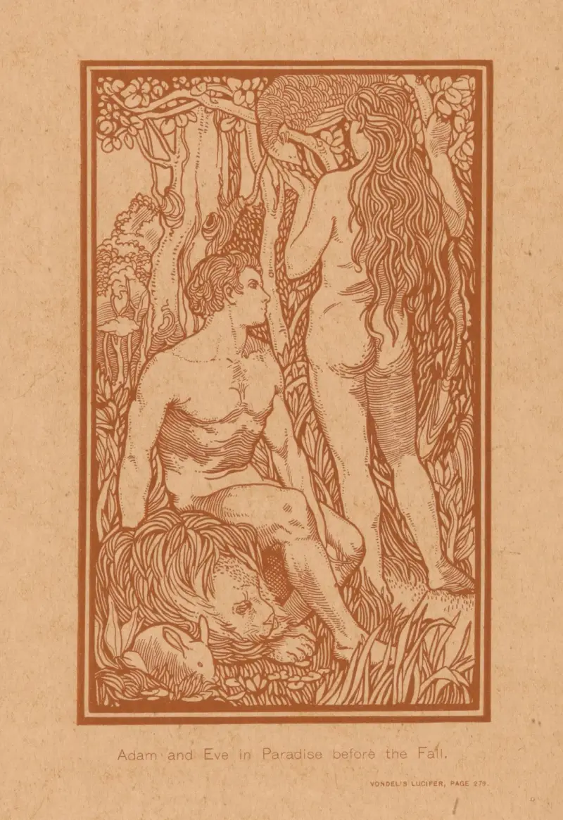 Adam och Eva i paradiset före syndafallet av Johannes Josephus Aarts