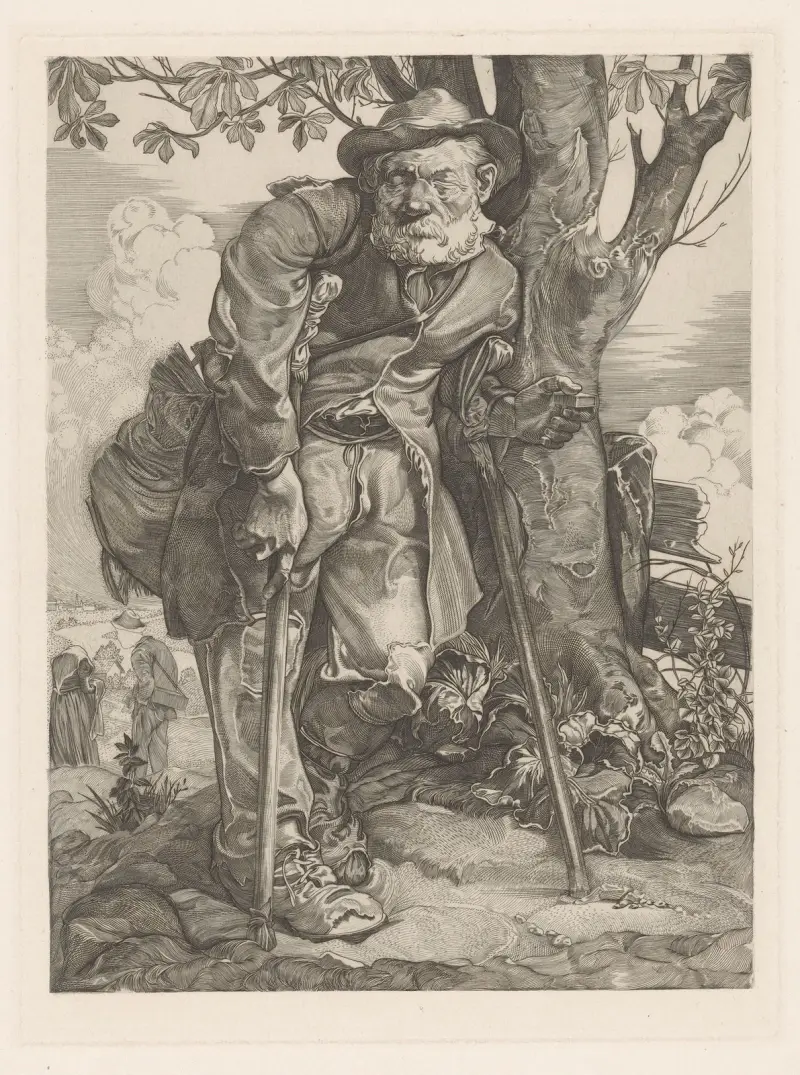 Tiggare med krycka av Johannes Josephus Aarts