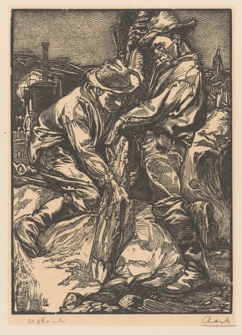 Dikesgrävare i arbete av Johannes Josephus Aarts
