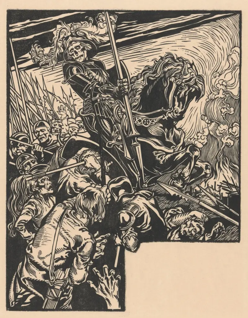 De Dood tijdens een strijd av Johannes Josephus Aarts