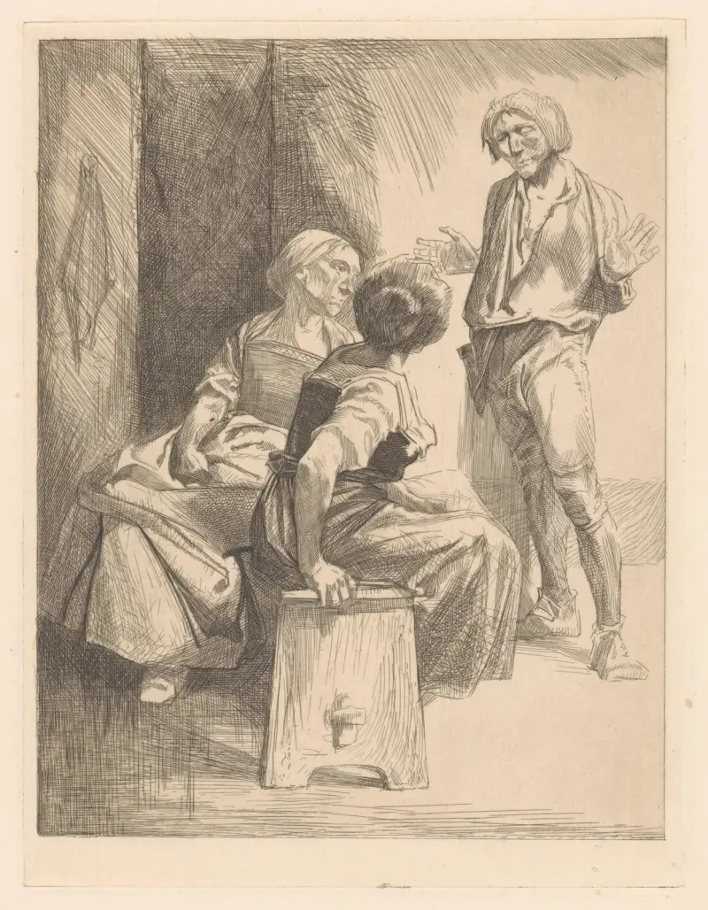 Tre samtalandes figurer av Johannes Josephus Aarts