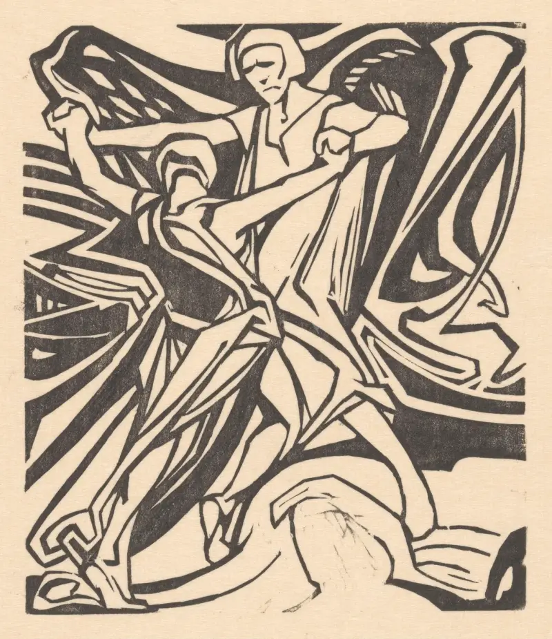 Jakob brottas med ängeln av Johannes Josephus Aarts