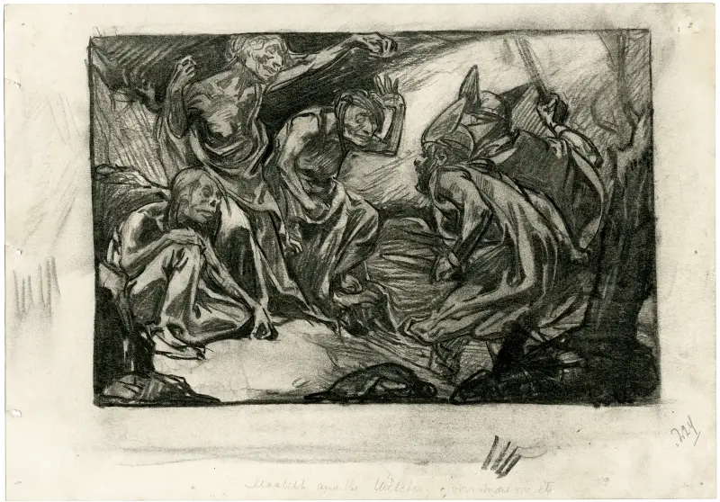 Macbeth, Banquo och de tre häxorna av Johannes Josephus Aarts