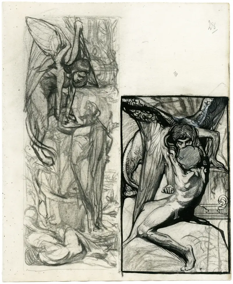 Man en sfinx av Johannes Josephus Aarts