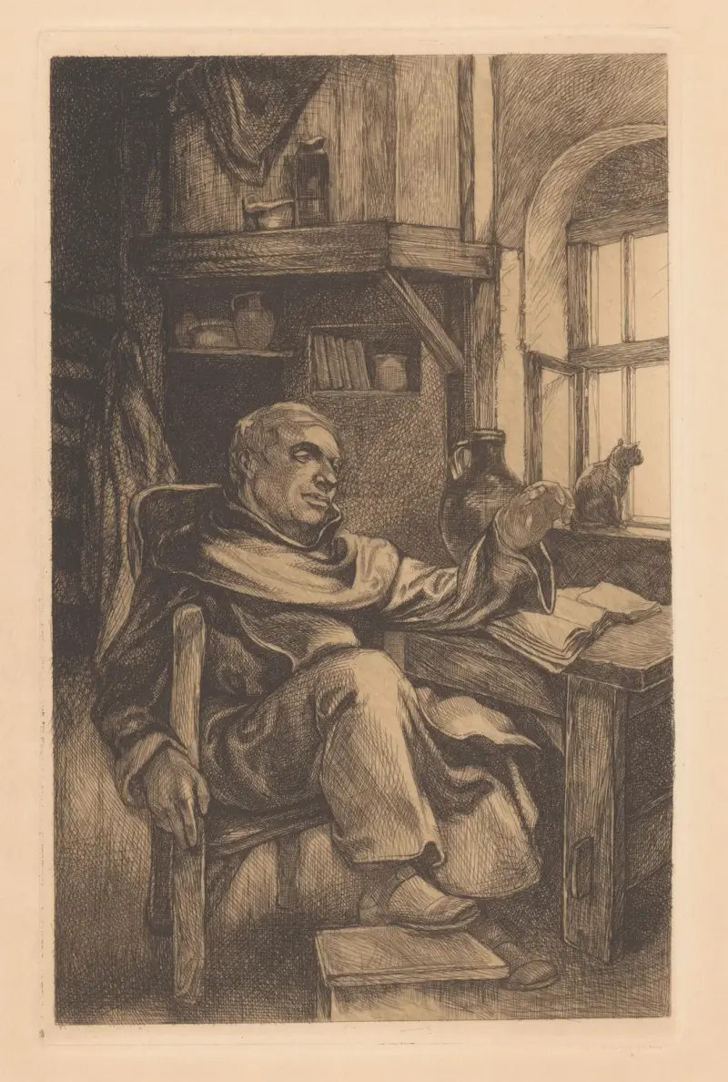 Munk i studerkammare av Johannes Josephus Aarts