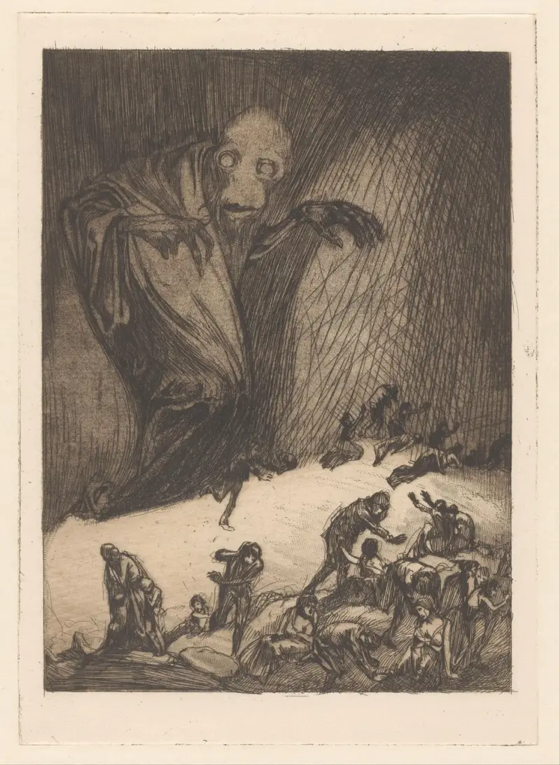Monster med flyende människor av Johannes Josephus Aarts