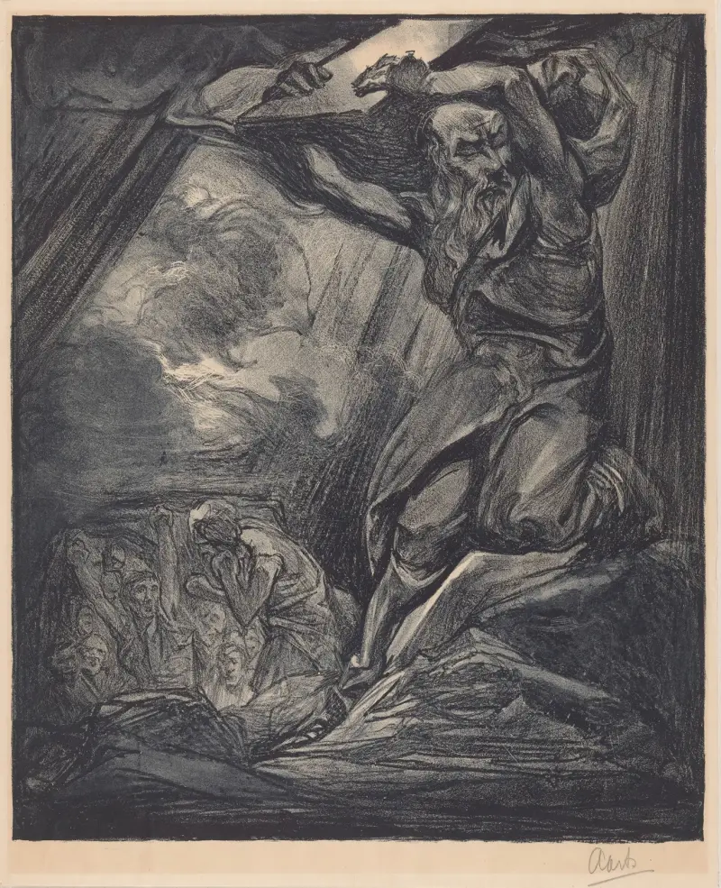 Mose krossar lagtavlorna av Johannes Josephus Aarts