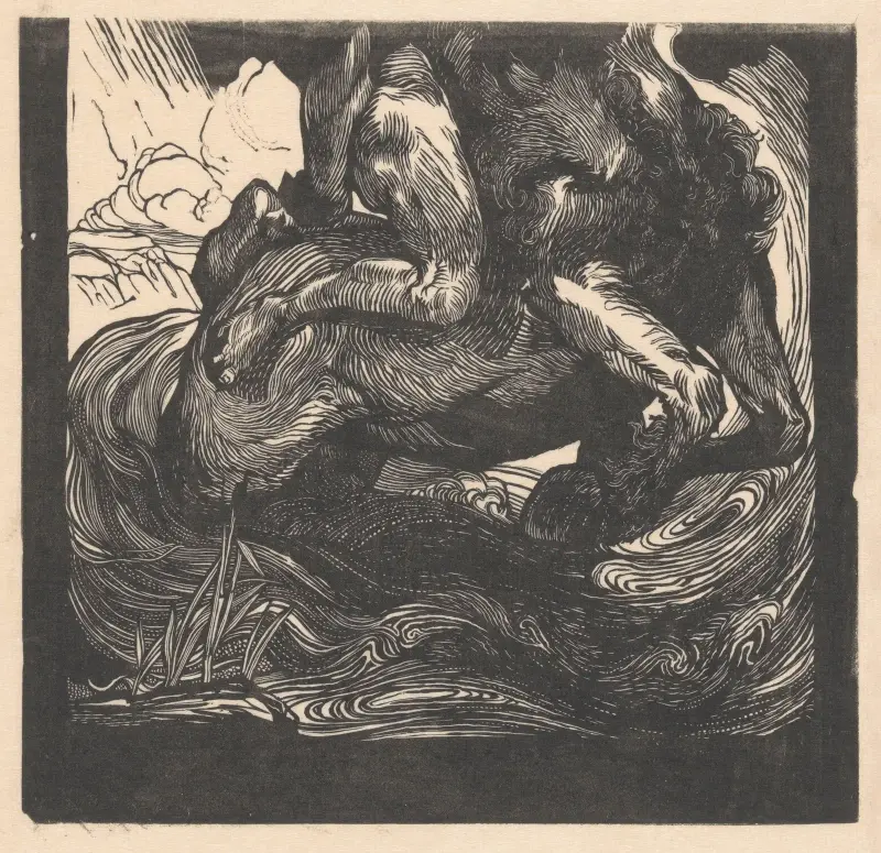 Nedre halvan av en centaur av Johannes Josephus Aarts