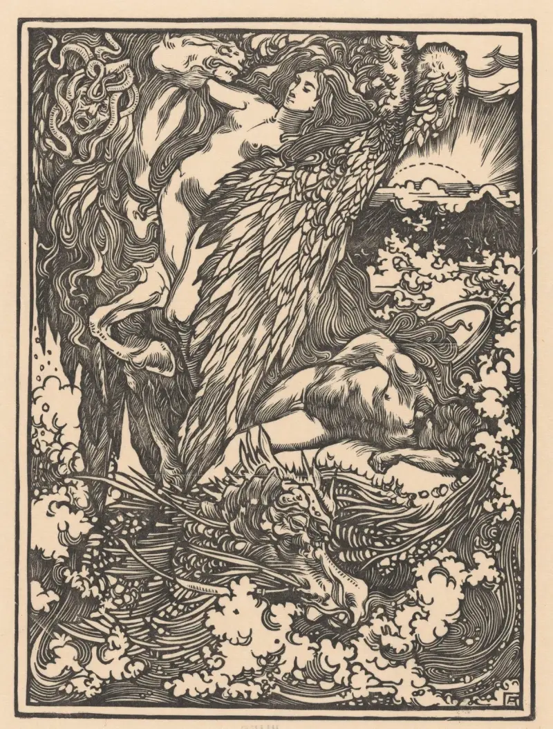 Perseus och Andromeda av Johannes Josephus Aarts