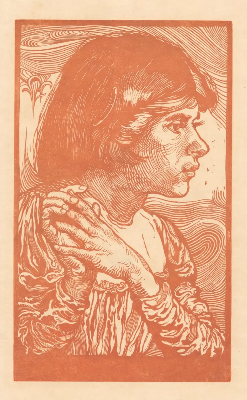 Porträtt av en okänd flicka av Johannes Josephus Aarts