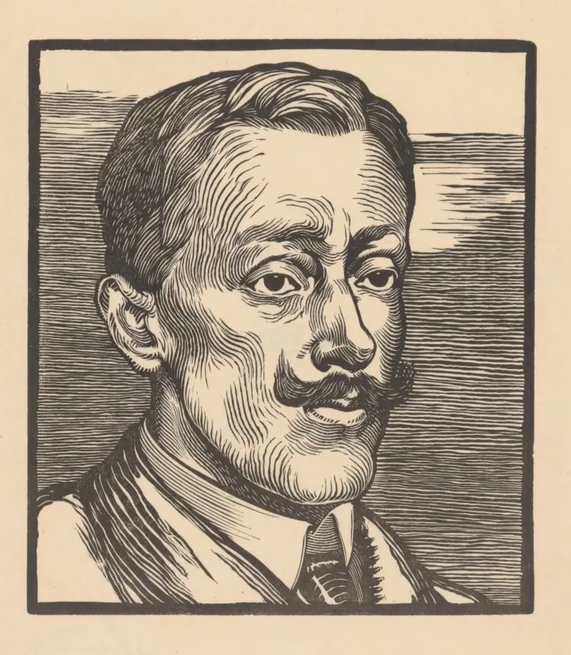 Portret van François Gérard Waller av Johannes Josephus Aarts