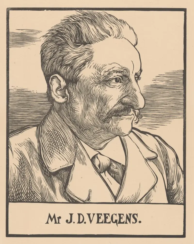 Porträtt av Mr. J.D. Veegens av Johannes Josephus Aarts