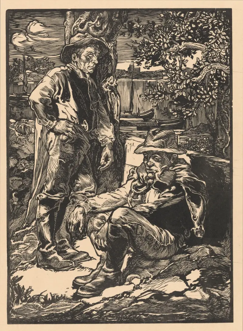 Vilande polderarbetare av Johannes Josephus Aarts