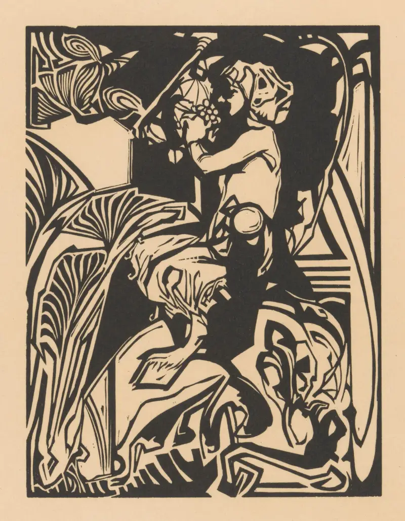Sater med druvklase av Johannes Josephus Aarts
