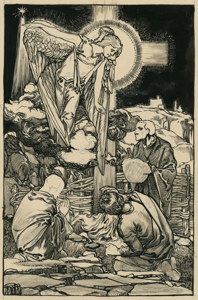Ängeln uppenbarar sig för herdarna av Johannes Josephus Aarts