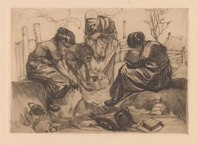 Sörjande kvinnor av Johannes Josephus Aarts