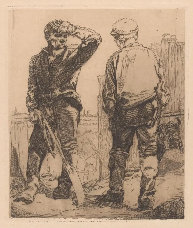 Två arbetare av Johannes Josephus Aarts
