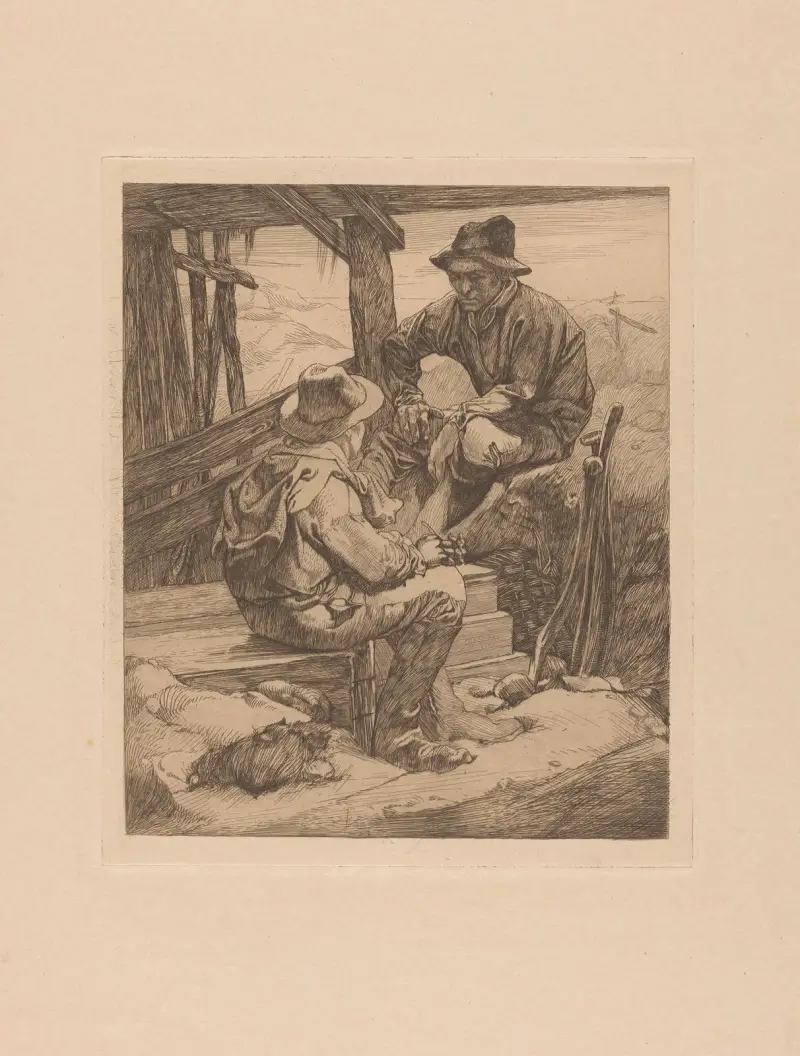 Två vilande arbetare av Johannes Josephus Aarts