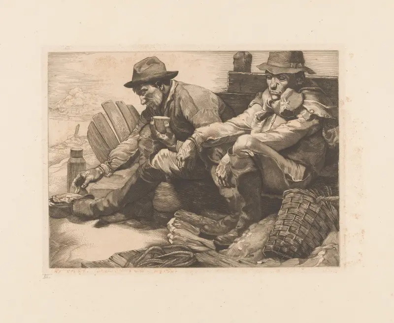 Två skovlande arbetare av Johannes Josephus Aarts