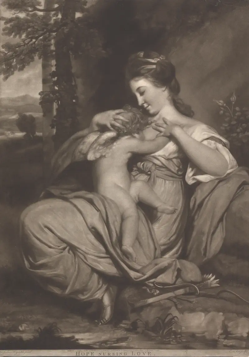 Hopp som vårdar kärleken av Sir Joshua Reynolds