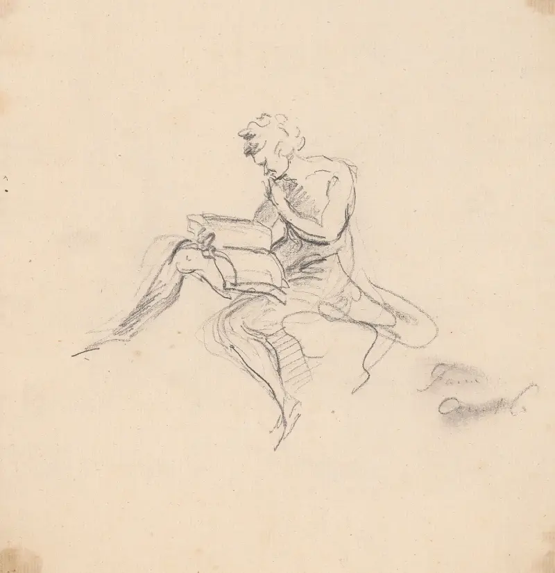 Man som läser av Sir Joshua Reynolds