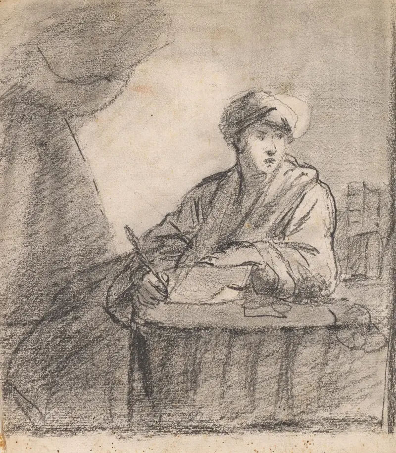 Sittande man vid bord av Sir Joshua Reynolds