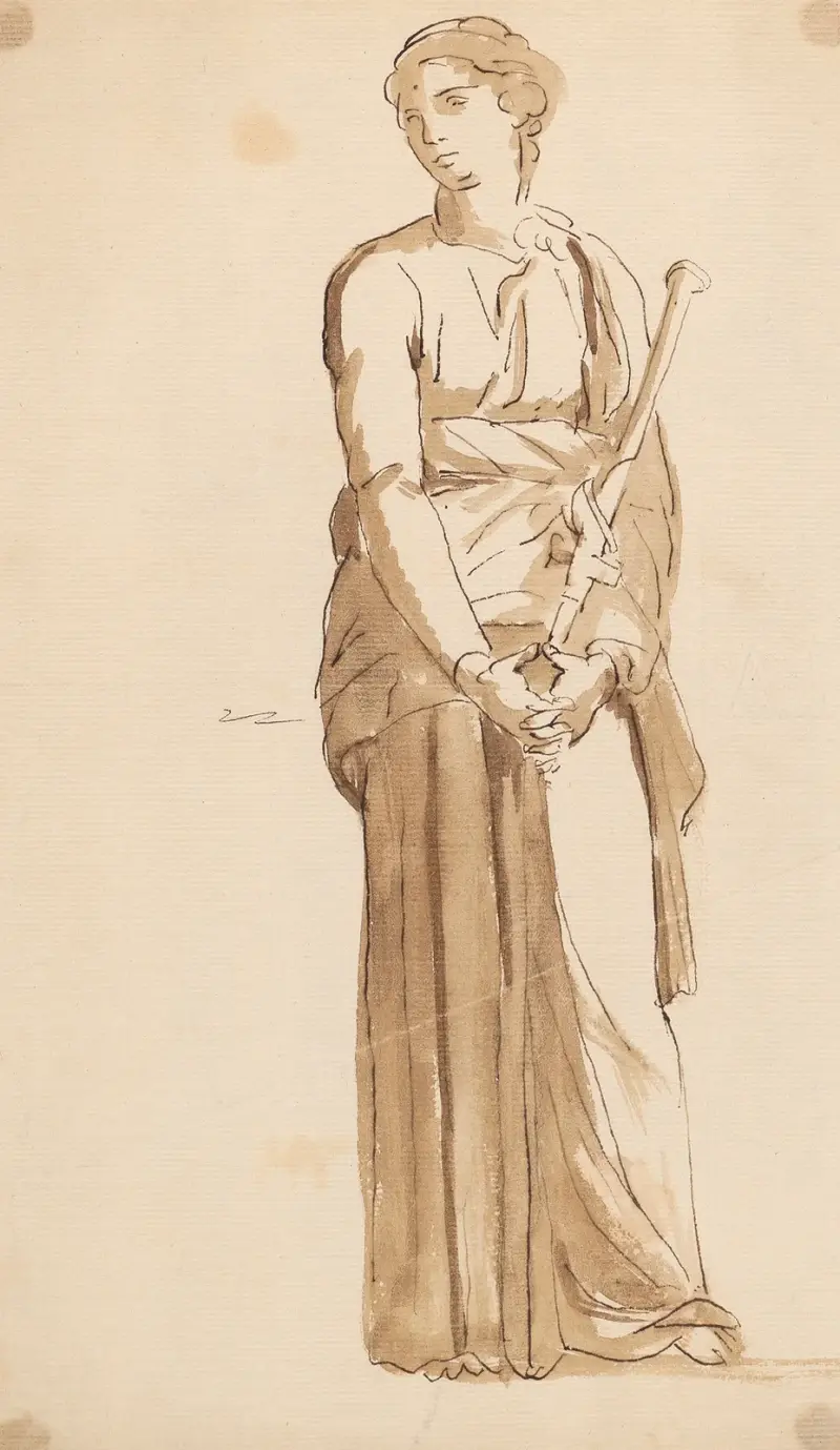 Stående kvinna med knäppta händer av Sir Joshua Reynolds