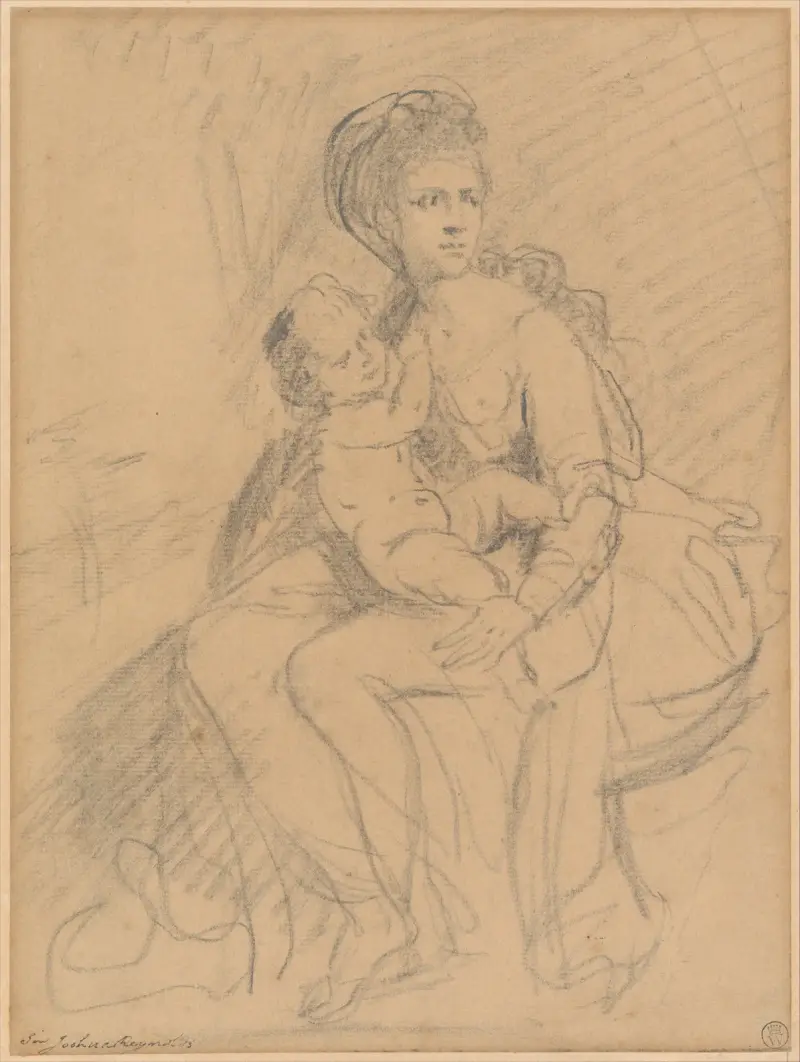 Studie av en kvinna och ett barn av Sir Joshua Reynolds