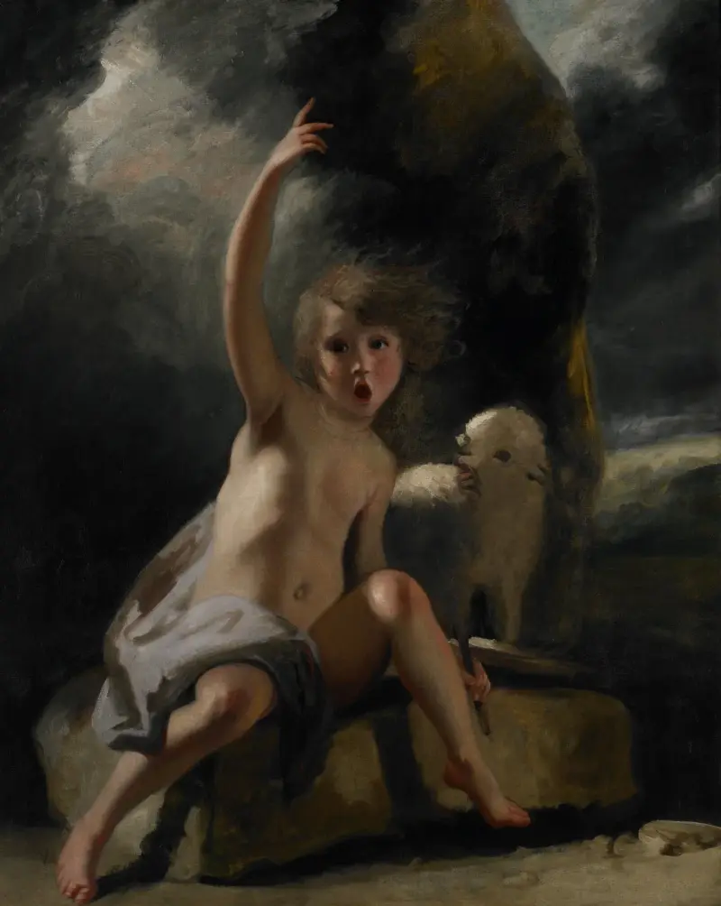 Den unge döparen i öknen av Sir Joshua Reynolds