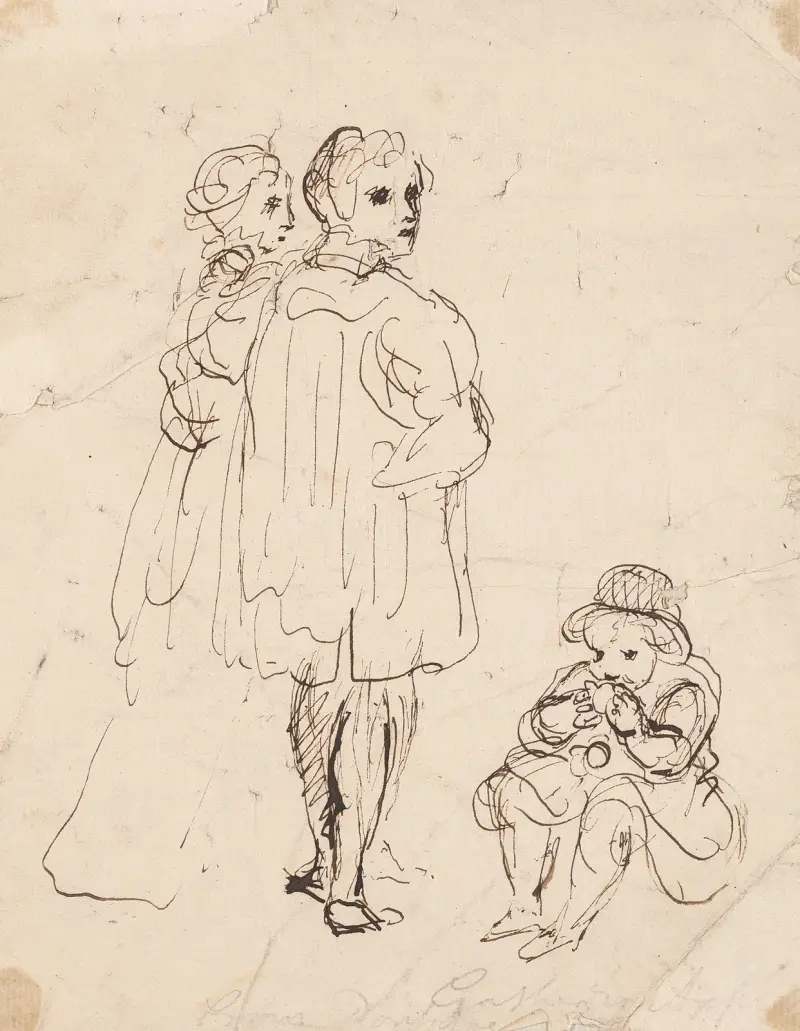 Två vuxna och barn av Sir Joshua Reynolds