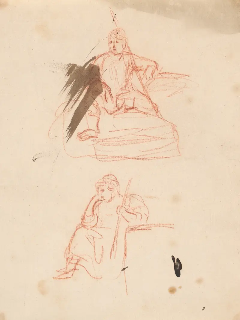 Två sittande figurer av Sir Joshua Reynolds