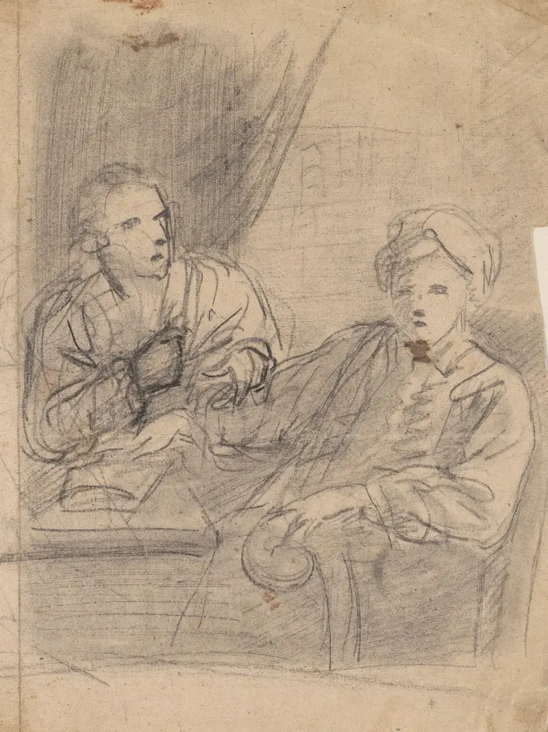Two Men Seated av Sir Joshua Reynolds