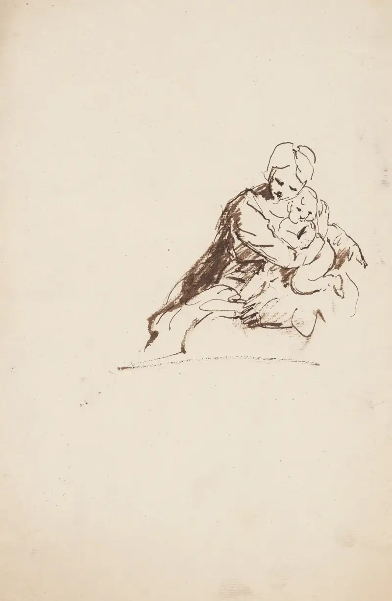 Kvinna och spädbarn av Sir Joshua Reynolds