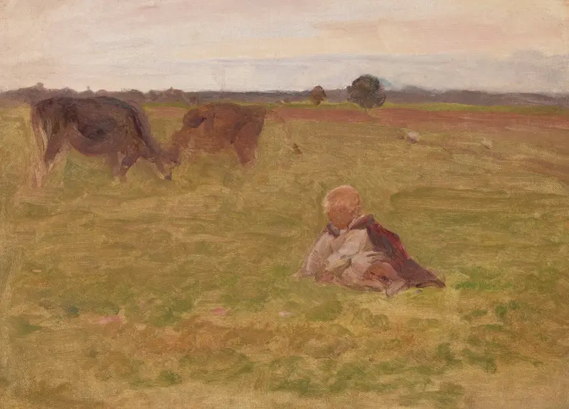 Boy Cowherd, sketch av Jozef Chelmonski