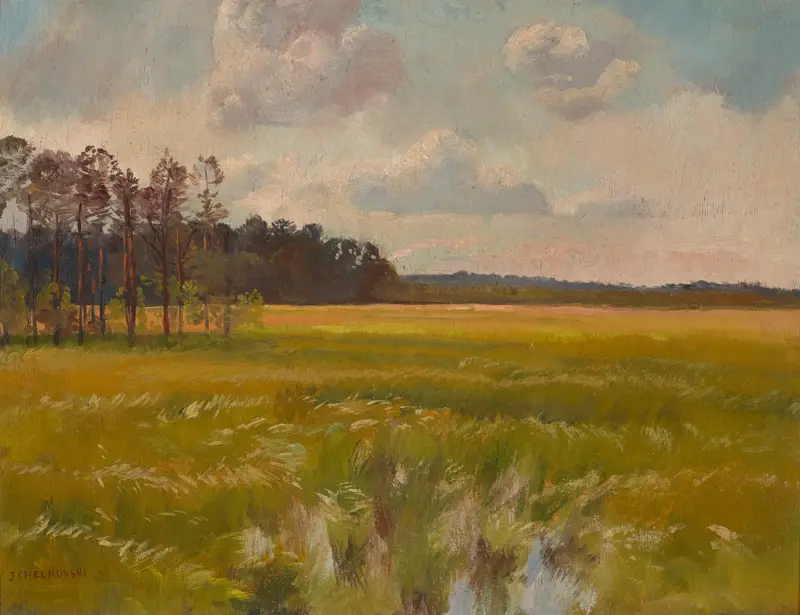 Meadow by the Forest av Jozef Chelmonski